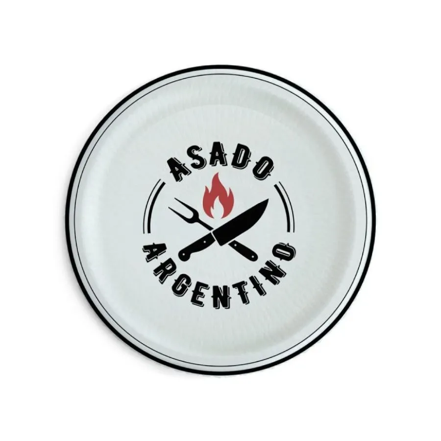 Plato playo de cerámica Asado argentino 26 cm – OXFORD