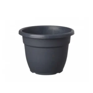 Maceta plástica redonda gris azabache 35 cm – GEMPLAST