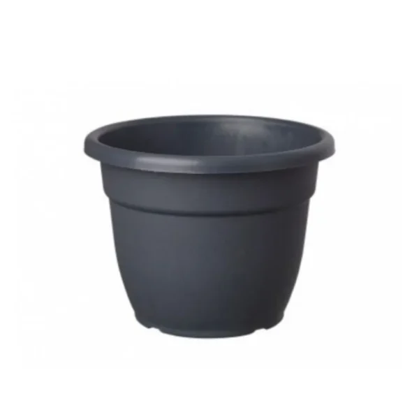 Maceta plástica redonda gris azabache 35 cm – GEMPLAST
