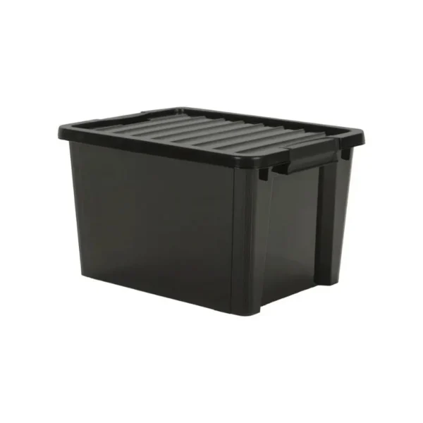 Caja plástica Life Box 30 L negra con ruedas – GARDENLIFE