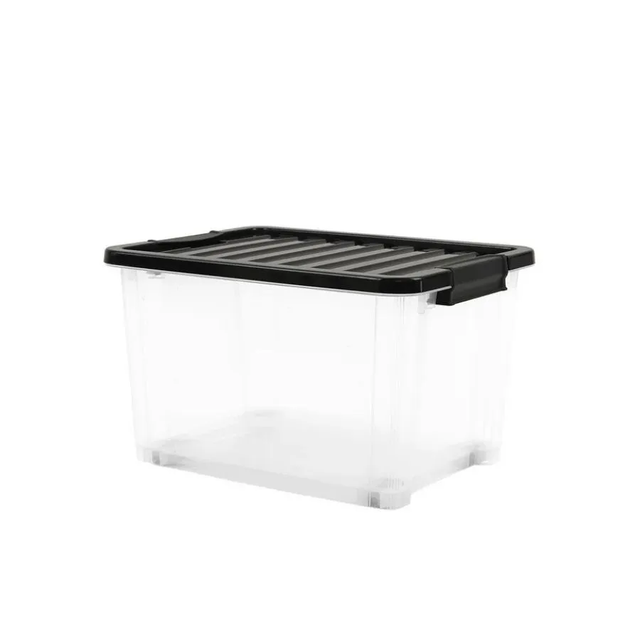 Caja plástica Life Box 50 L translúcida con ruedas – GARDENLIFE