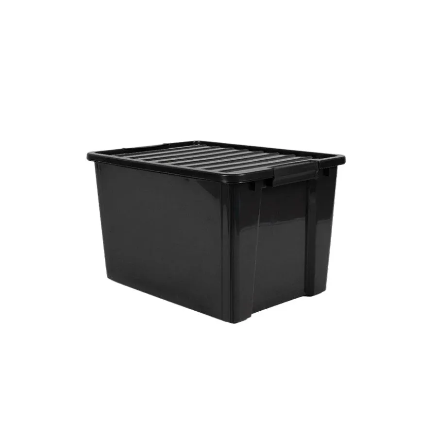 CAJA PLAST G "LIFE BOX" 50L NEGRA C/RUEDA