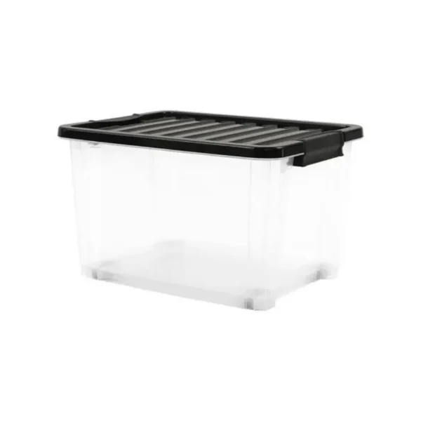 Caja plástica Life Box 30 L translúcida con ruedas – GARDENLIFE