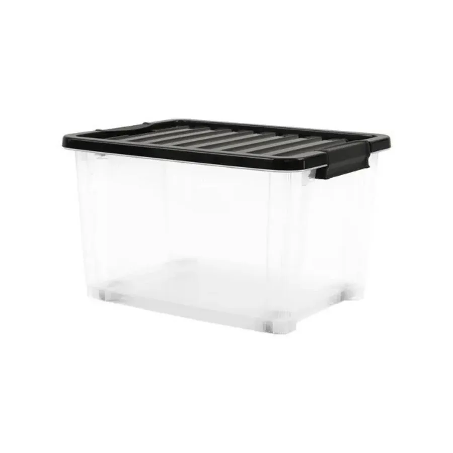 Caja plástica Life Box 30 L translúcida con ruedas – GARDENLIFE
