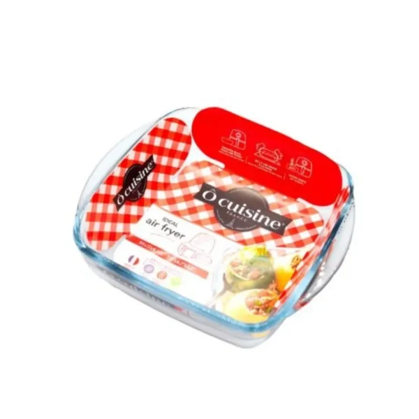Asadera de vidrio para Air Fryer cuadrada 20 x 17 cm - LE CUISINE