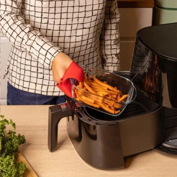 Asadera de vidrio para Air Fryer cuadrada 20 x 17 cm - LE CUISINE