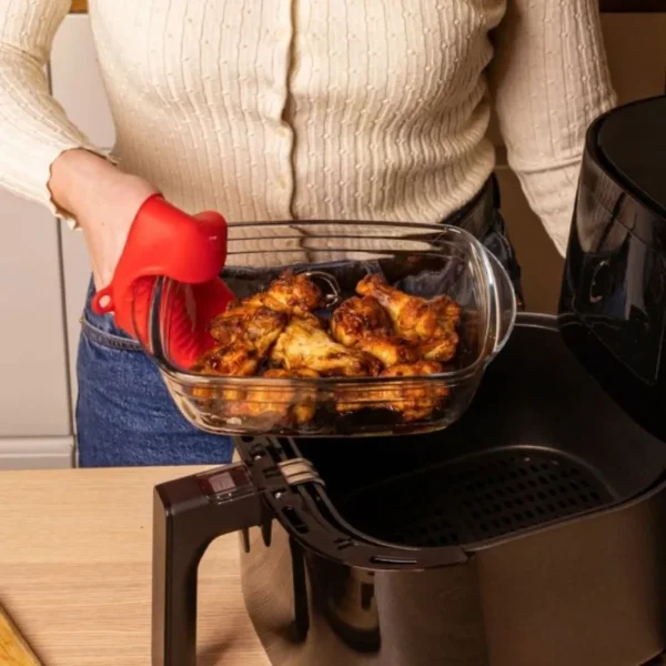 Asadera de vidrio para Air Fryer cuadrada 25 x 22 cm - LE CUISINE