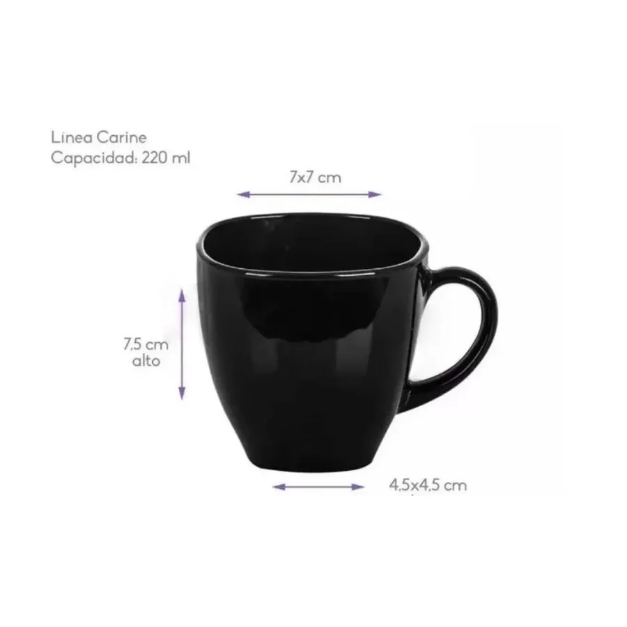 Set x6 tazas de té con plato Carine - LUMINARC