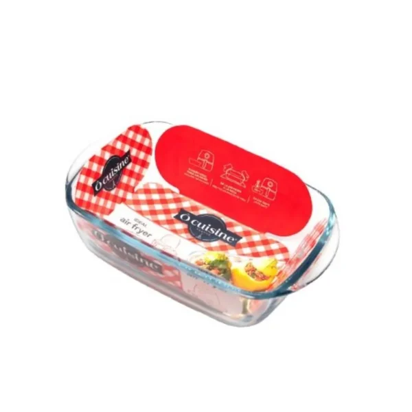 Asadera de vidrio para Air Fryer rectangular 25 x 15 cm - LE CUISINE