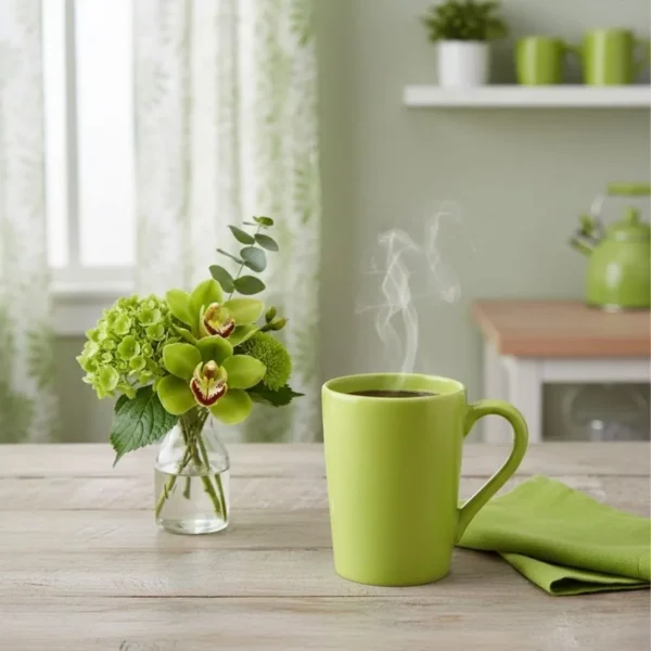 Jarro mug liso de cerámica 230 cc verde – BIONA