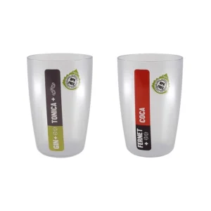Vaso plástico con gráfica Gin/Fernet trago largo 500 cc – BIPO