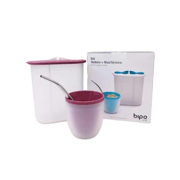Set de yerbero/azucarero, mate y bombilla – BIPO