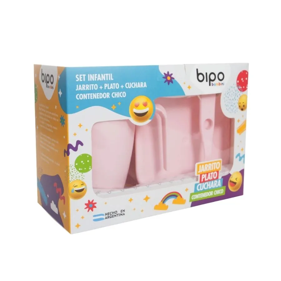 Set infantil con jarro, plato, cuchara y hermético – BIPO