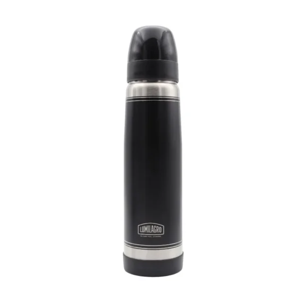 Termo de acero inoxidable Luminox negro 1 L – LUMILAGRO