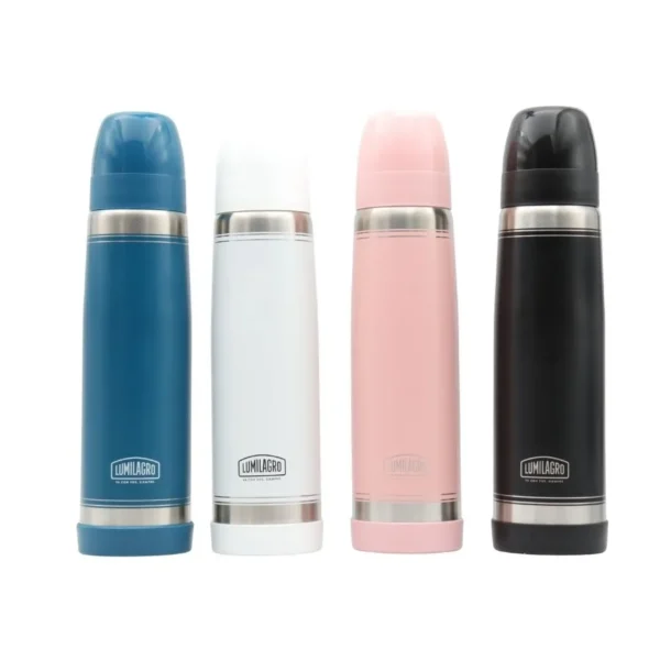 Termo de acero inoxidable Luminox negro 1 L – LUMILAGRO