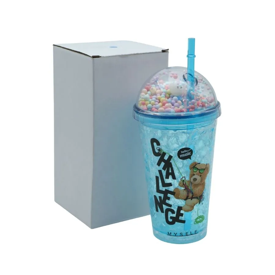 VASO ACRIL DOBLE "FROZEN" c/SORB CEL