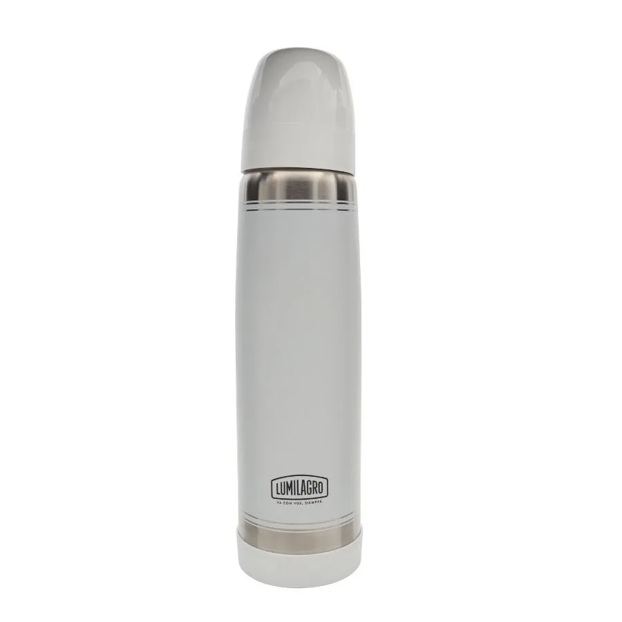 Termo de acero inoxidable Luminox blanco 1 L – LUMILAGRO
