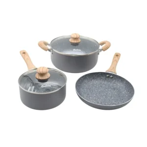 Batería de cocina antiadherente 5 piezas Granito – HUDSON