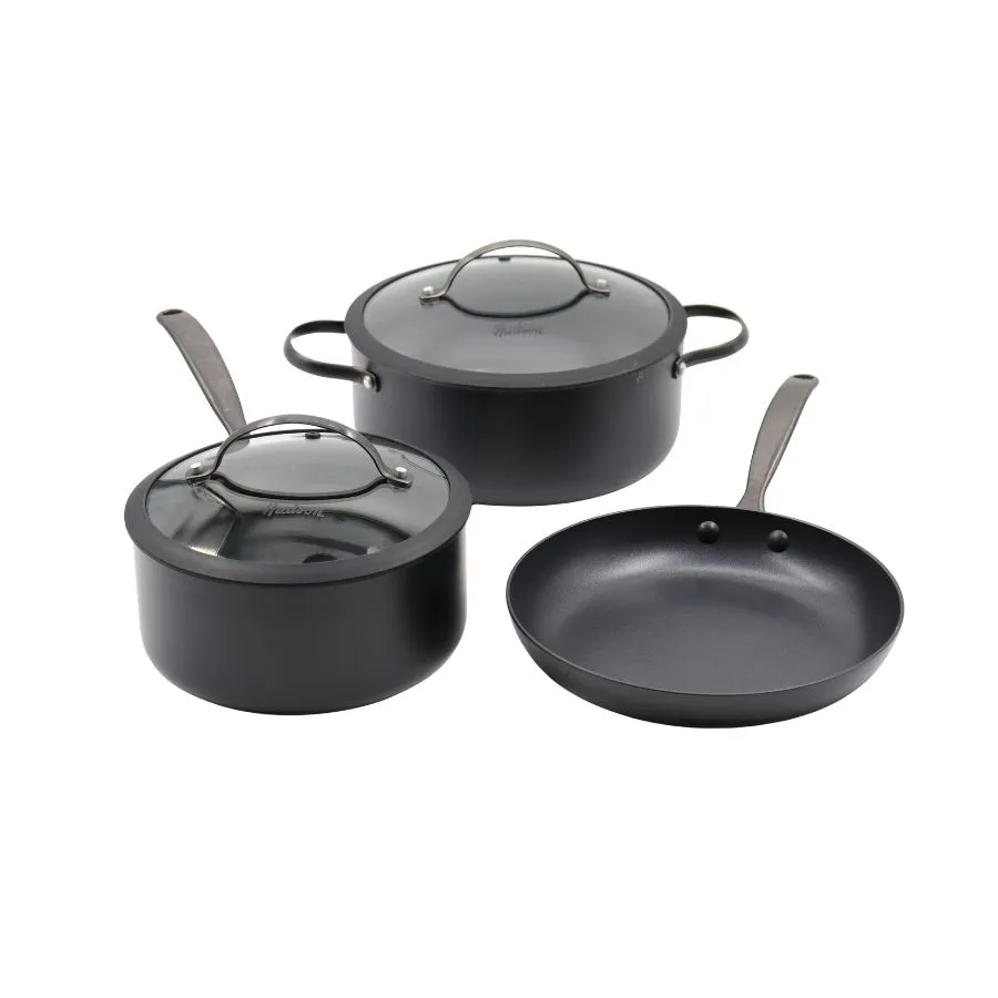 Batería de cocina antiadherente 5 piezas Total Black – HUDSON