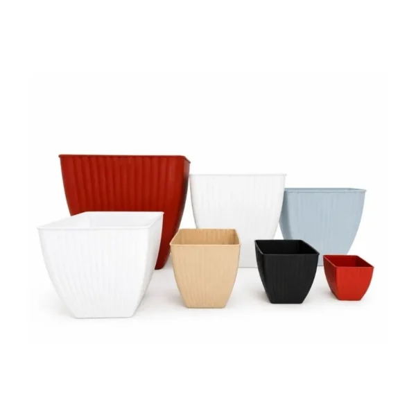Maceta facetada cuadrada Lolo 12 cm – MATRISUR