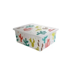 CAJA PLAST ORG 17 L c/TAPA "CACTUS"