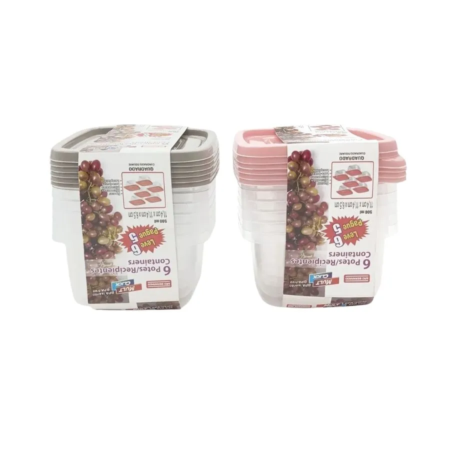 HERMET PLAST M CLICK CUAD 500 ml SET x 6