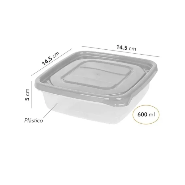 HERMET PLAST M CLICK CUAD 600 ml SET x 3