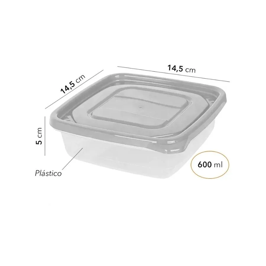 HERMET PLAST M CLICK CUAD 600 ml SET x 3