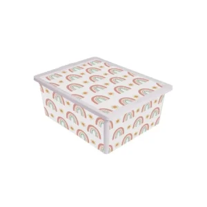CAJA PLAST ORG 17 L c/TAPA "ARCO IRIS"
