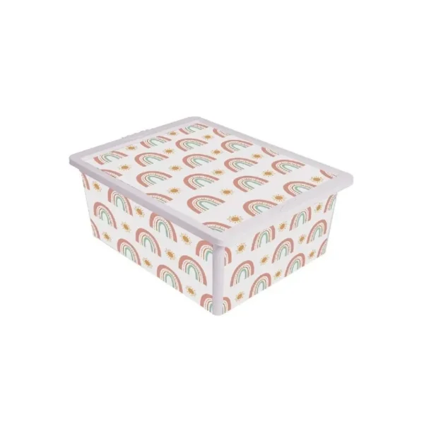 CAJA PLAST ORG 17 L c/TAPA "ARCO IRIS"