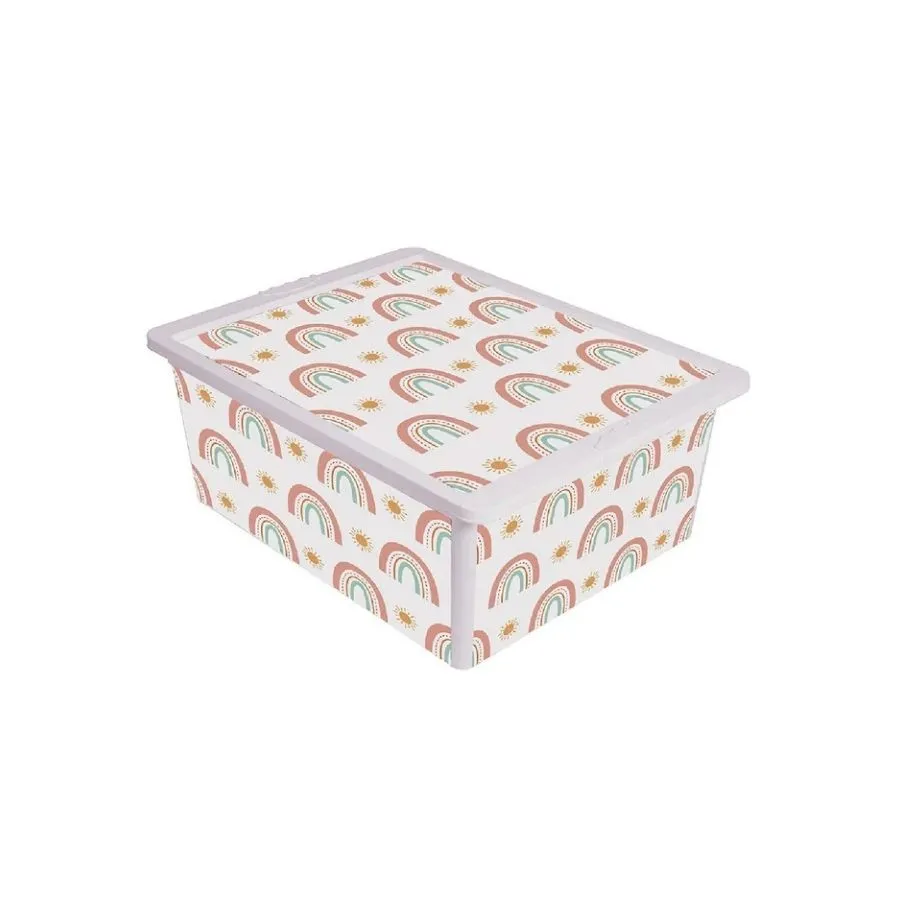 CAJA PLAST ORG 17 L c/TAPA "ARCO IRIS"