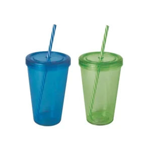 VASO ACRIL "SAO" COLOR 700ML c/SORBETE