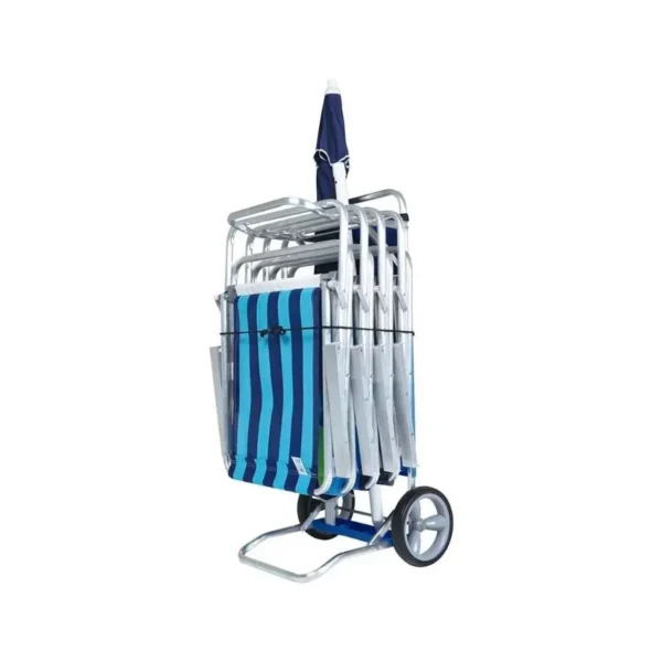 Carro mesa de playa plegable azúl – SAO LEOPOLDO