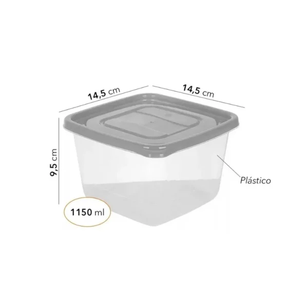 HERMET PLAST M CLICK CUAD 1150 ml SET x 3