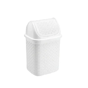 Cesto residuos vaivén ratán 4,5 L blanco – NITRON