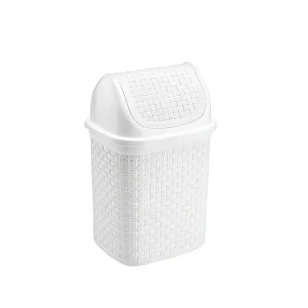 Cesto residuos vaivén ratán 4,5 L blanco – NITRON