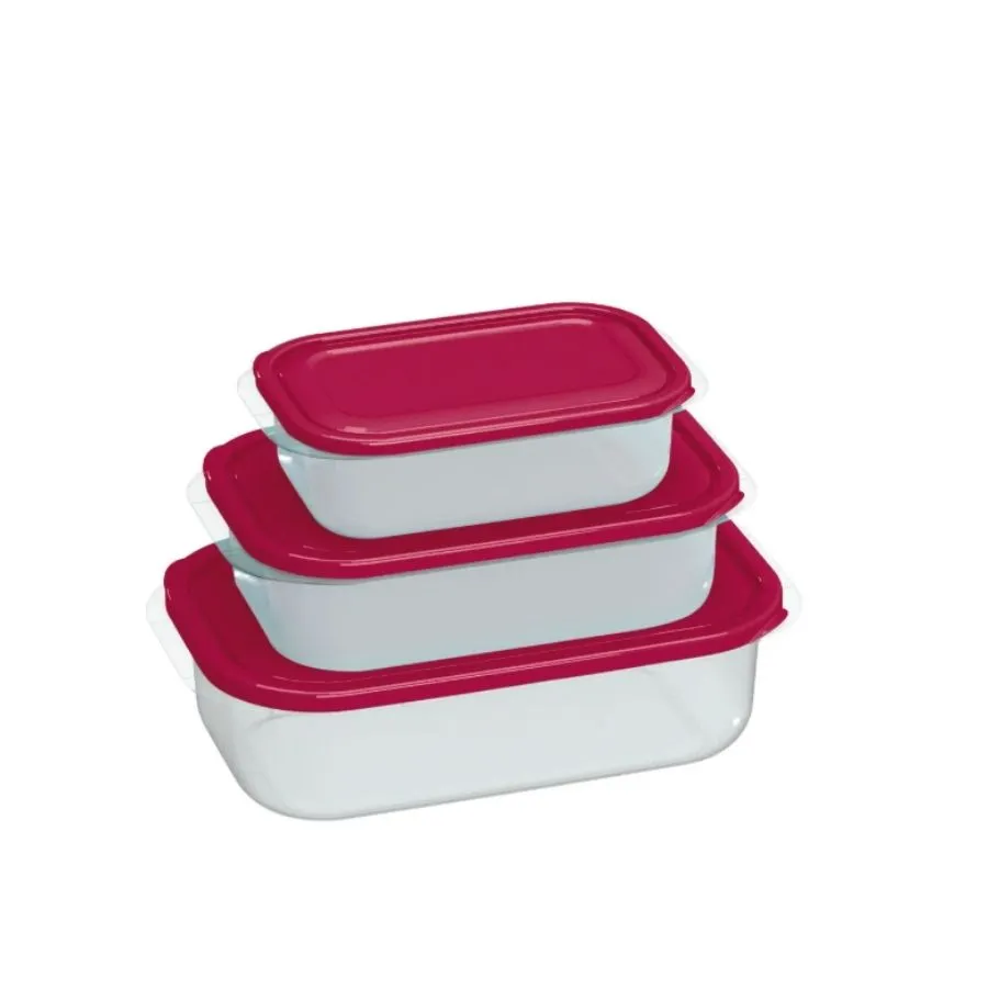 Set herméticos plásticos rectangulares x 3 - NITRON