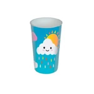 VASO PLAST S/ TAPA 600 ML NUBES