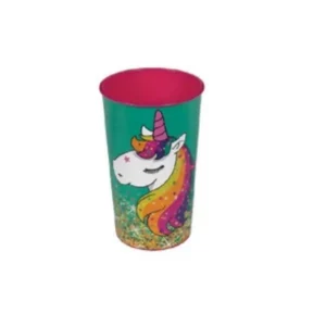 VASO PLAST S/ TAPA 600 ML UNICORNIO