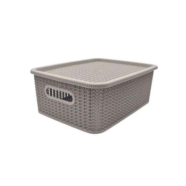 Caja organizadora ratán 5 L con tapa – SAO BERNARDO
