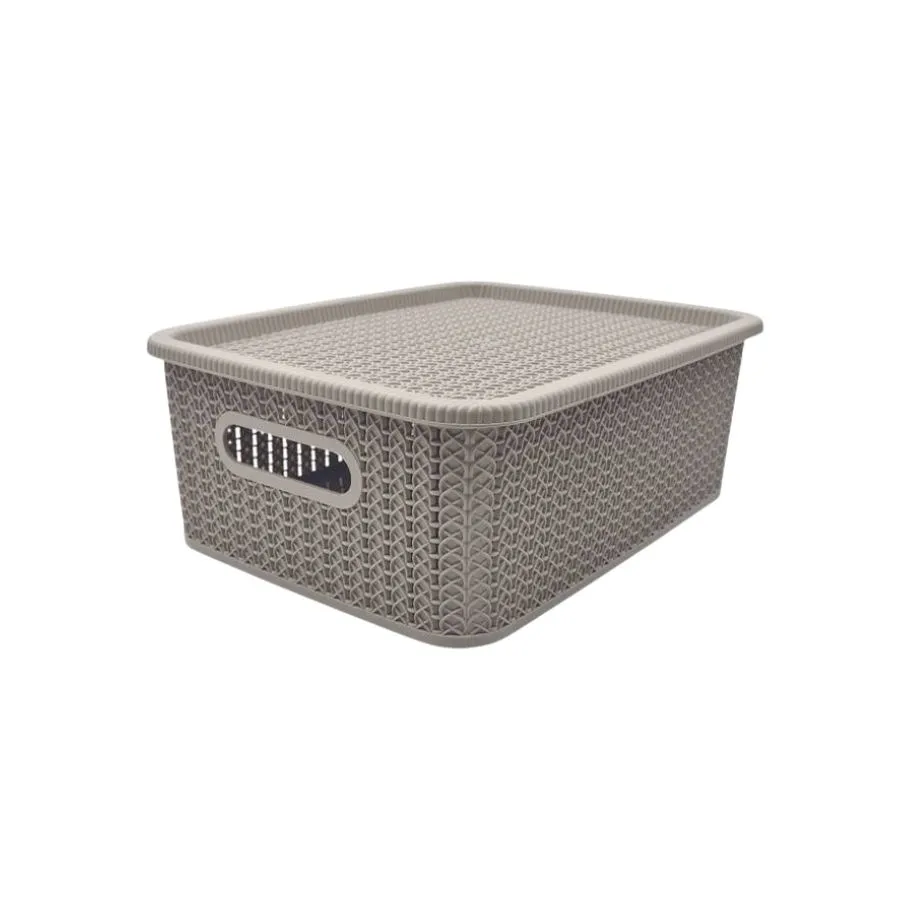 Caja organizadora ratán 5 L con tapa – SAO BERNARDO