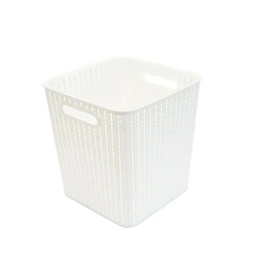 Cesto plástico ratán blanco 16,5 L – SAO BERNARDO