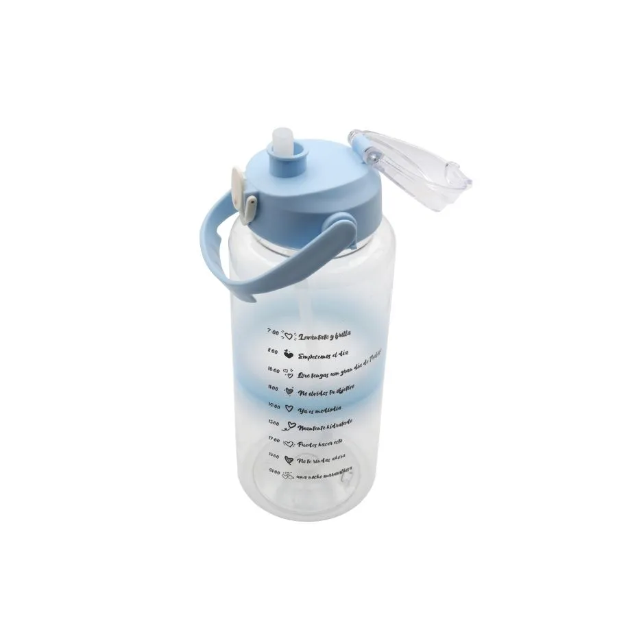 BOTELLA PLAST MOTI 2 LT AZUL DEGRADE