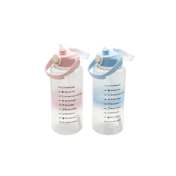 Botella motivacional azul degradé 2 L