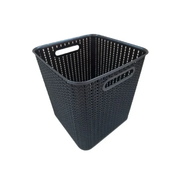 Cesto plástico ratán negro 16,5 L