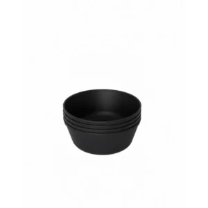 Set bowls plásticos Premium negros x 4