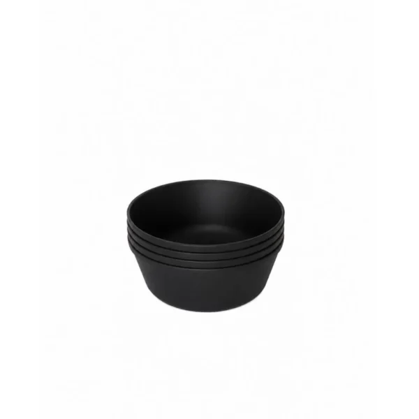 Set bowls plásticos Premium negros x 4
