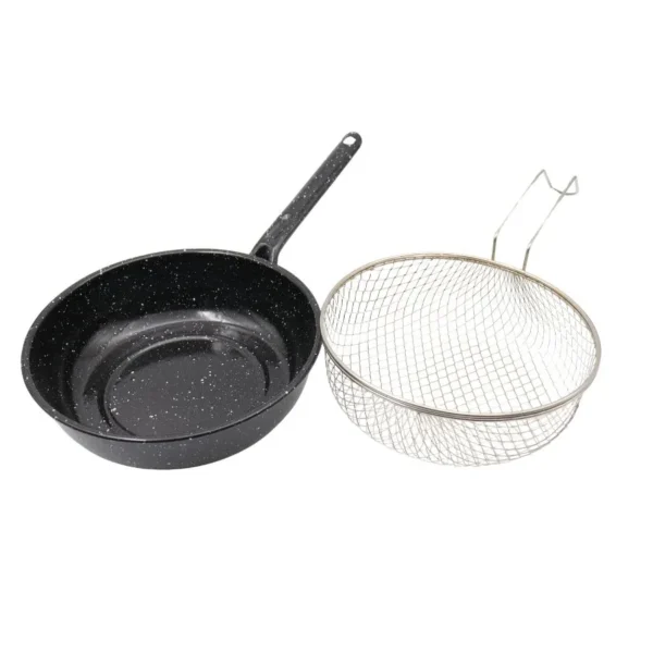 Freidora enlozada con canasto 24 cm – JOVIFEL