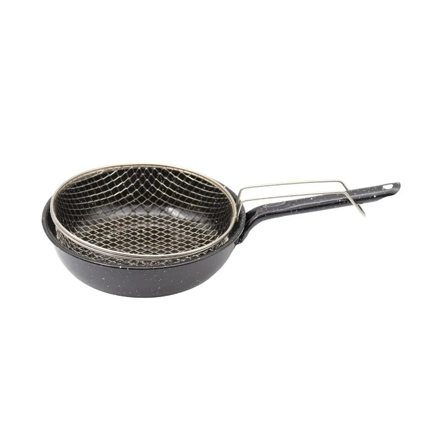 Freidora enlozada con canasto 24 cm – JOVIFEL