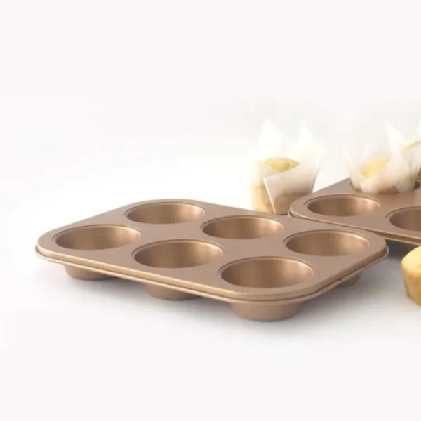 Molde para muffins antiadherente Cobre x 6 – JOVIFEL